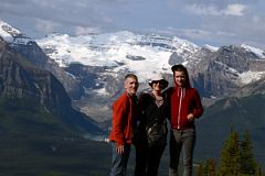 14 Jerome Ryan, Charlotte Ryan, Peter Ryan With Mount Victoria From Top Of Gondola Lake Louise Ski In Summer.jpg
